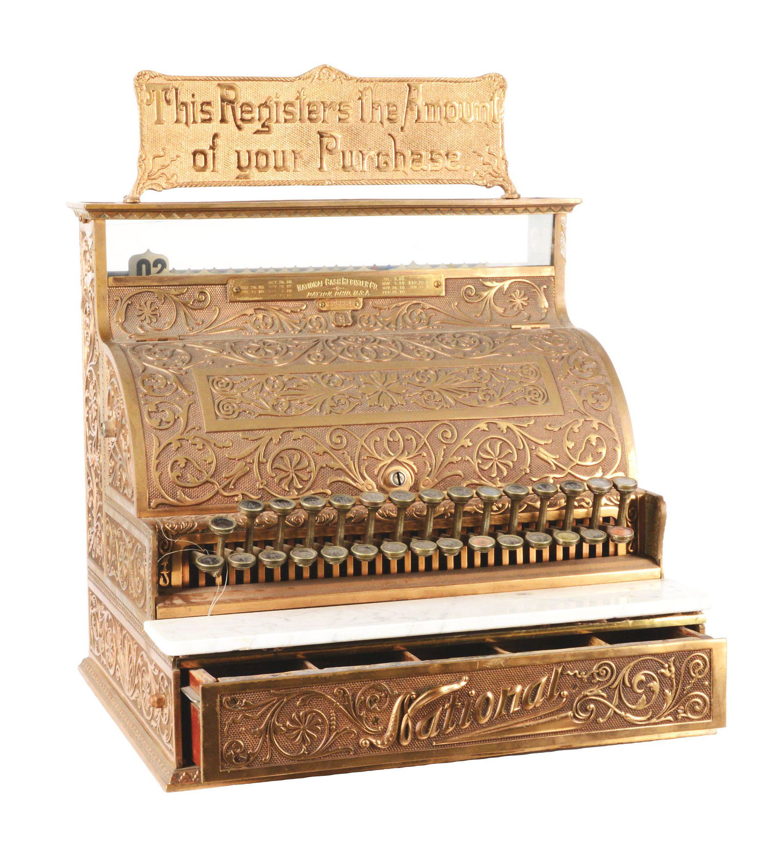 NATIONAL CASH REGISTER MODEL 9 SERIAL NUMBER 326884. (1 of 7)