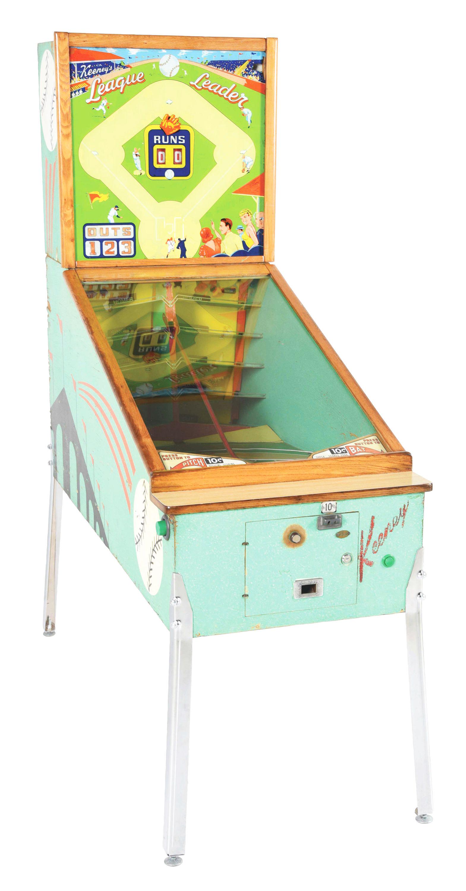 10¢ KEENEY'S LEAGUE LEADER BASEBALL ARCADE GAME. (1 of 8)