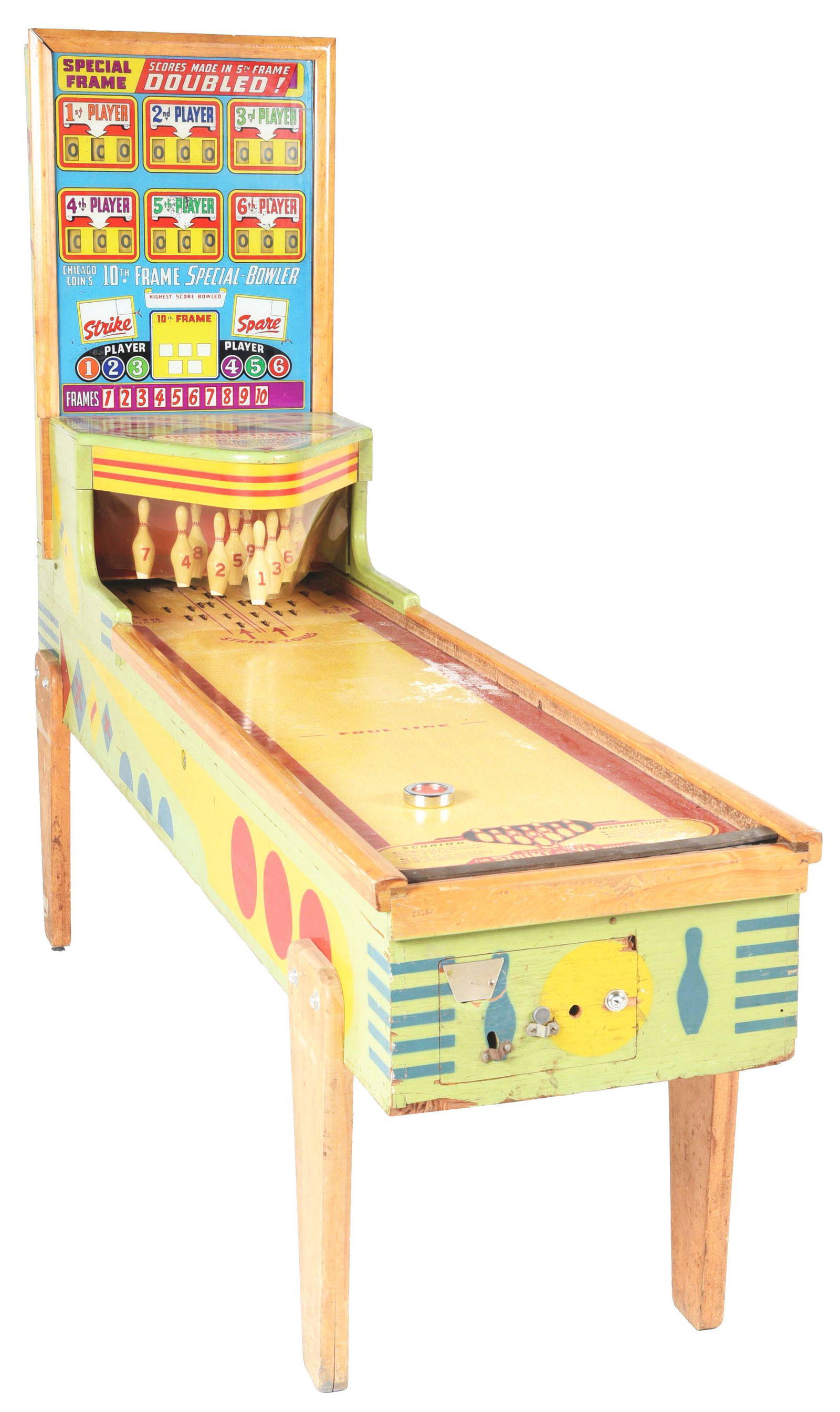 10¢ CHICAGO COINS 10TH FRAME "SPECIAL BOWLER" ARCADE GAME. (1 of 8)