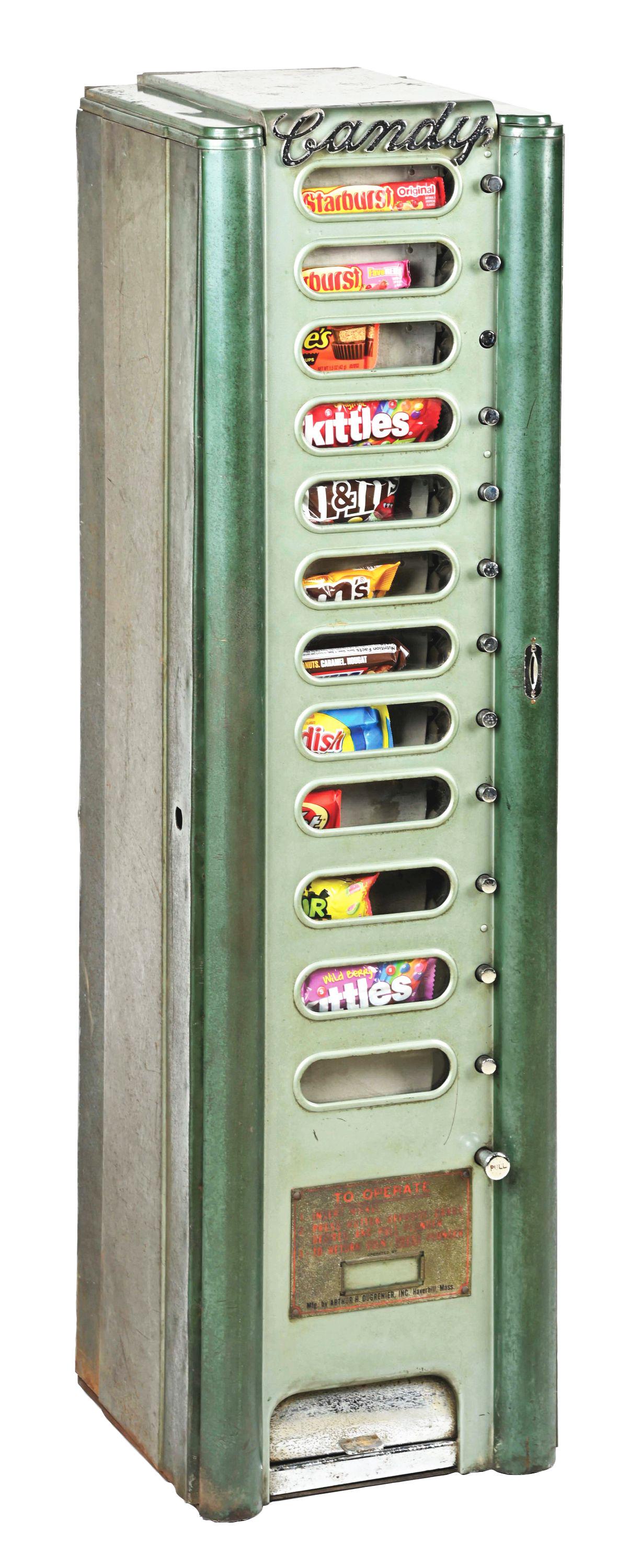 5¢ THE DUGRENIER CANDY MAN VENDING MACHINE. (1 of 5)