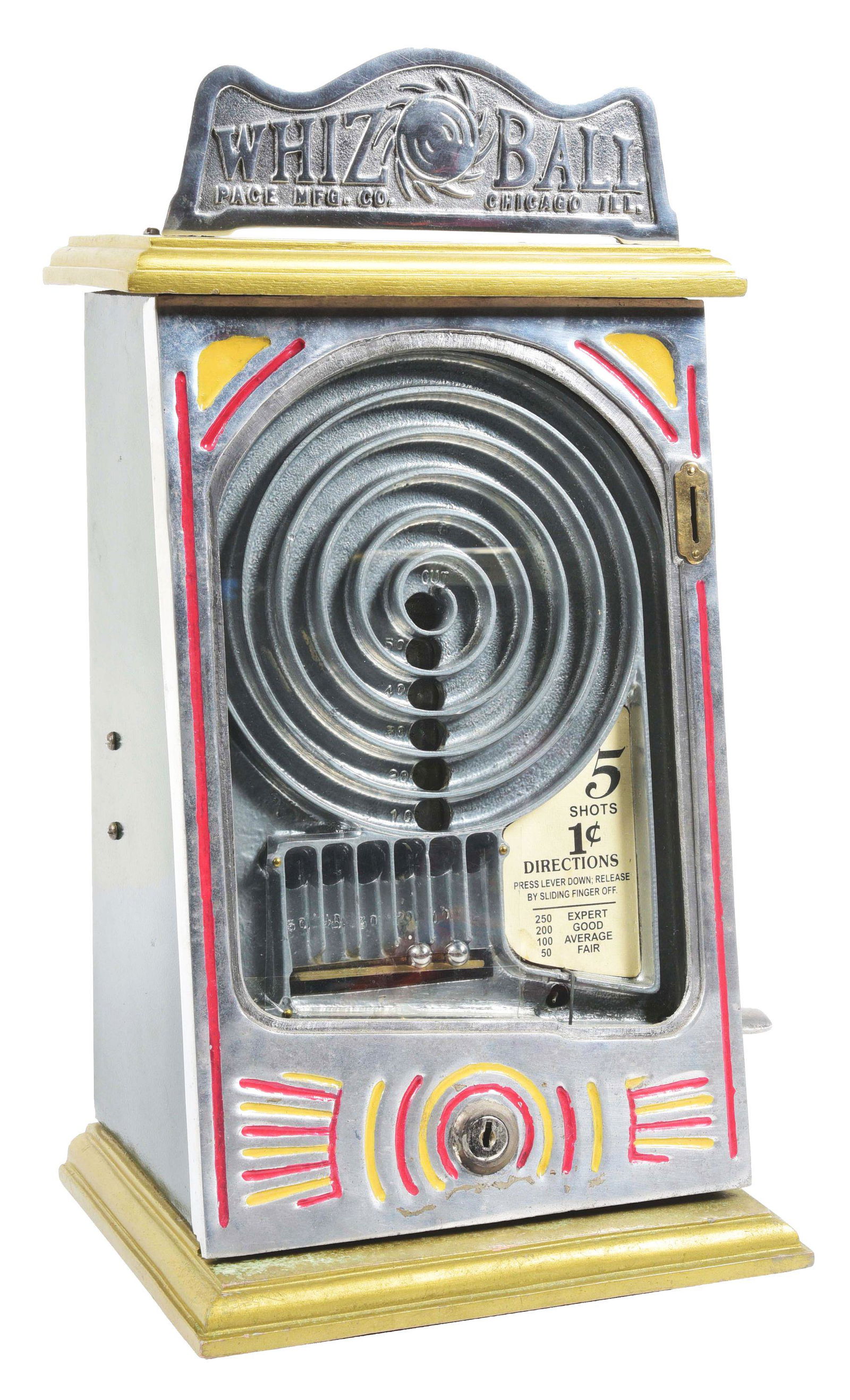 WHIZ BALL 1¢ ARCADE GAME. (1 of 5)