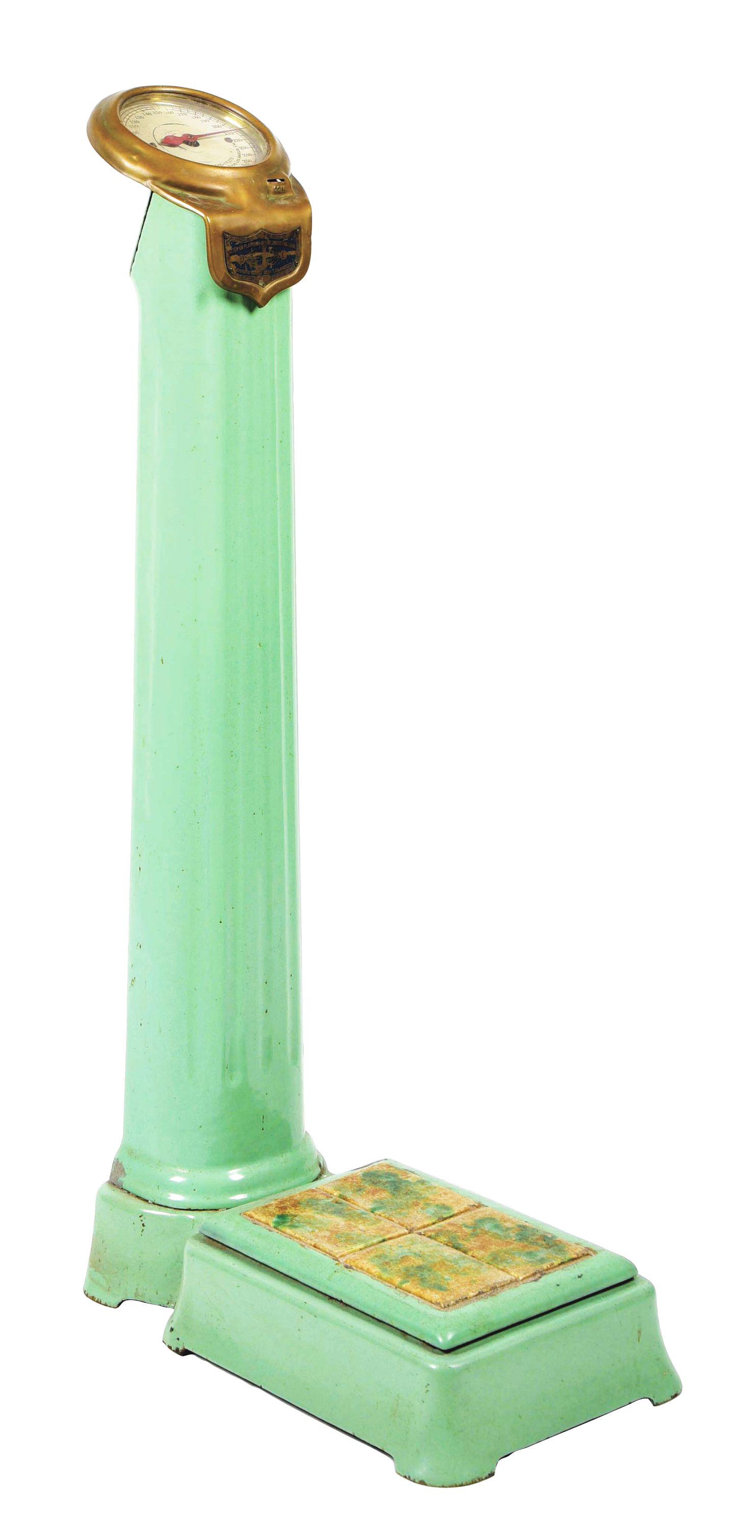 1¢ SHEFFLER BROS. DE LUXE WEIGHING PENNY SCALE. (1 of 9)