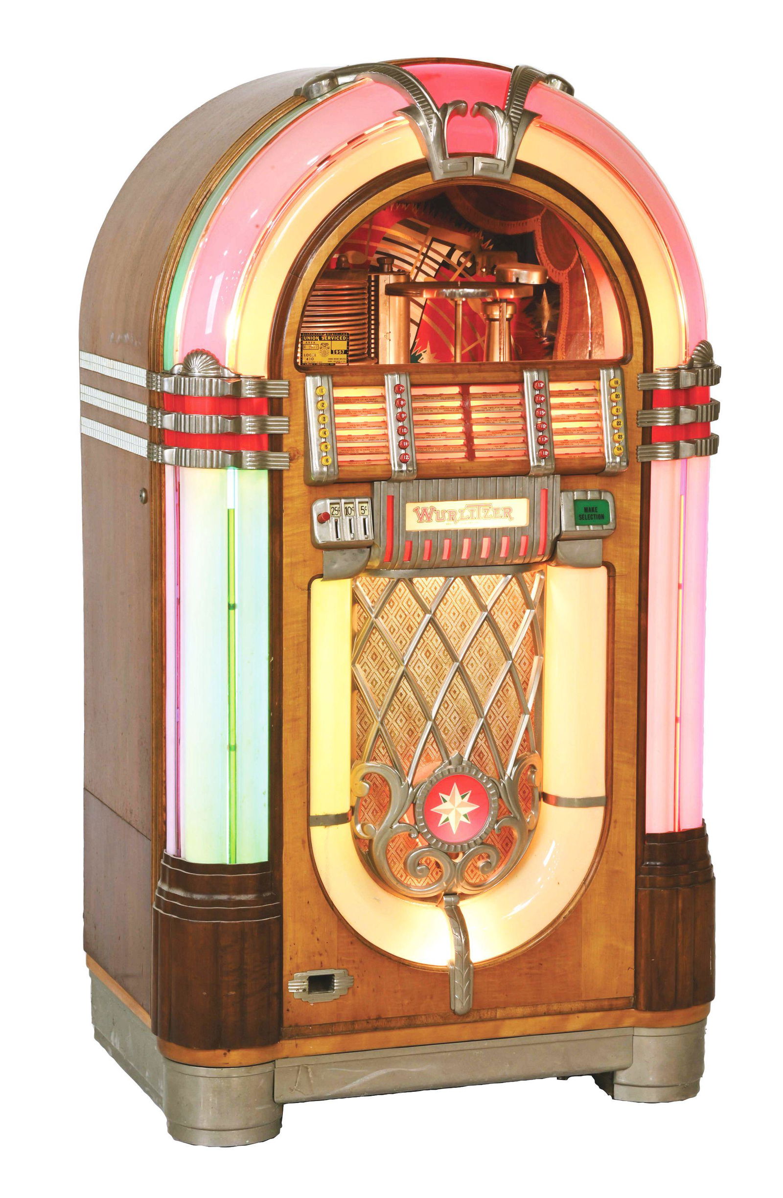 ORIGINAL WURLITZER MODEL 1015 JUKEBOX. (1 of 10)