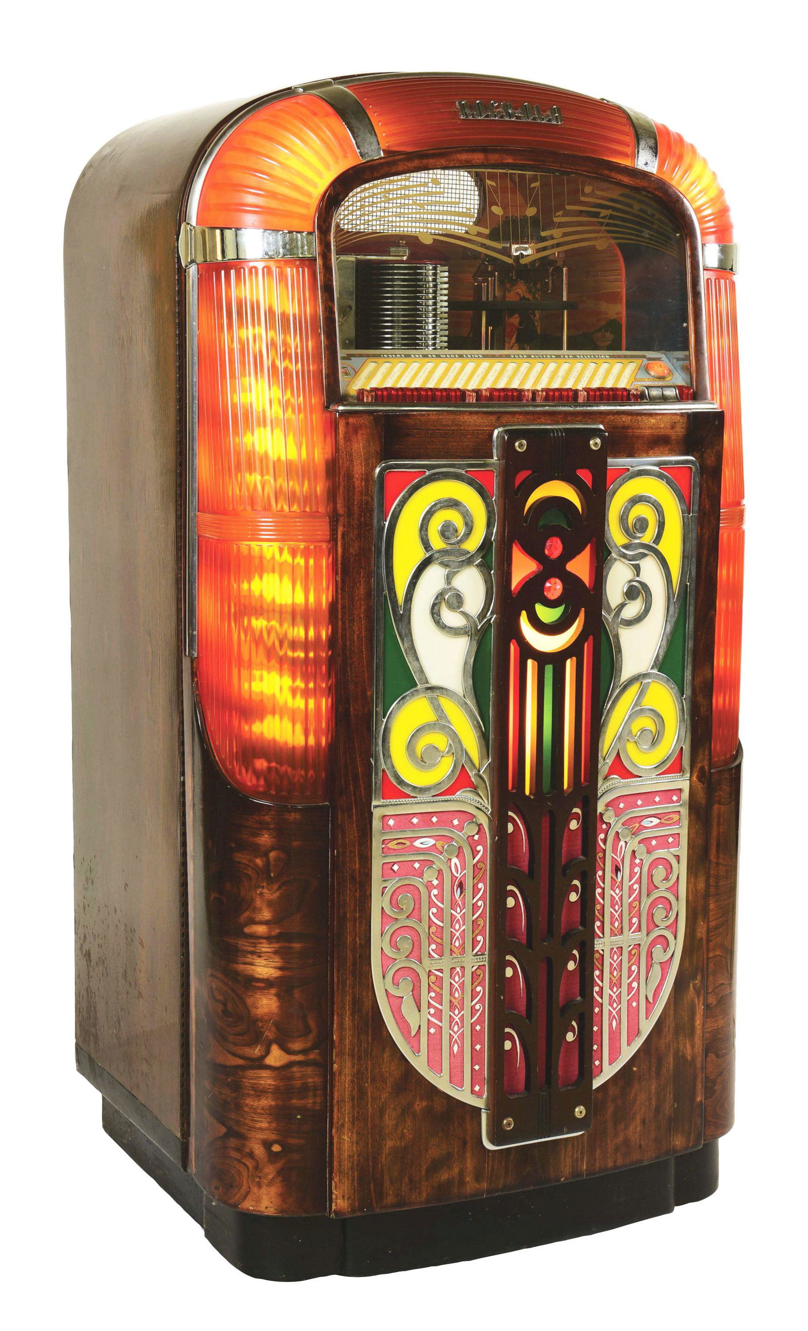 5¢, 10¢, 25¢ ROCK-OLA PHONOGRAPH JUKEBOX SERIES F MODEL 1422. (1 of 10)