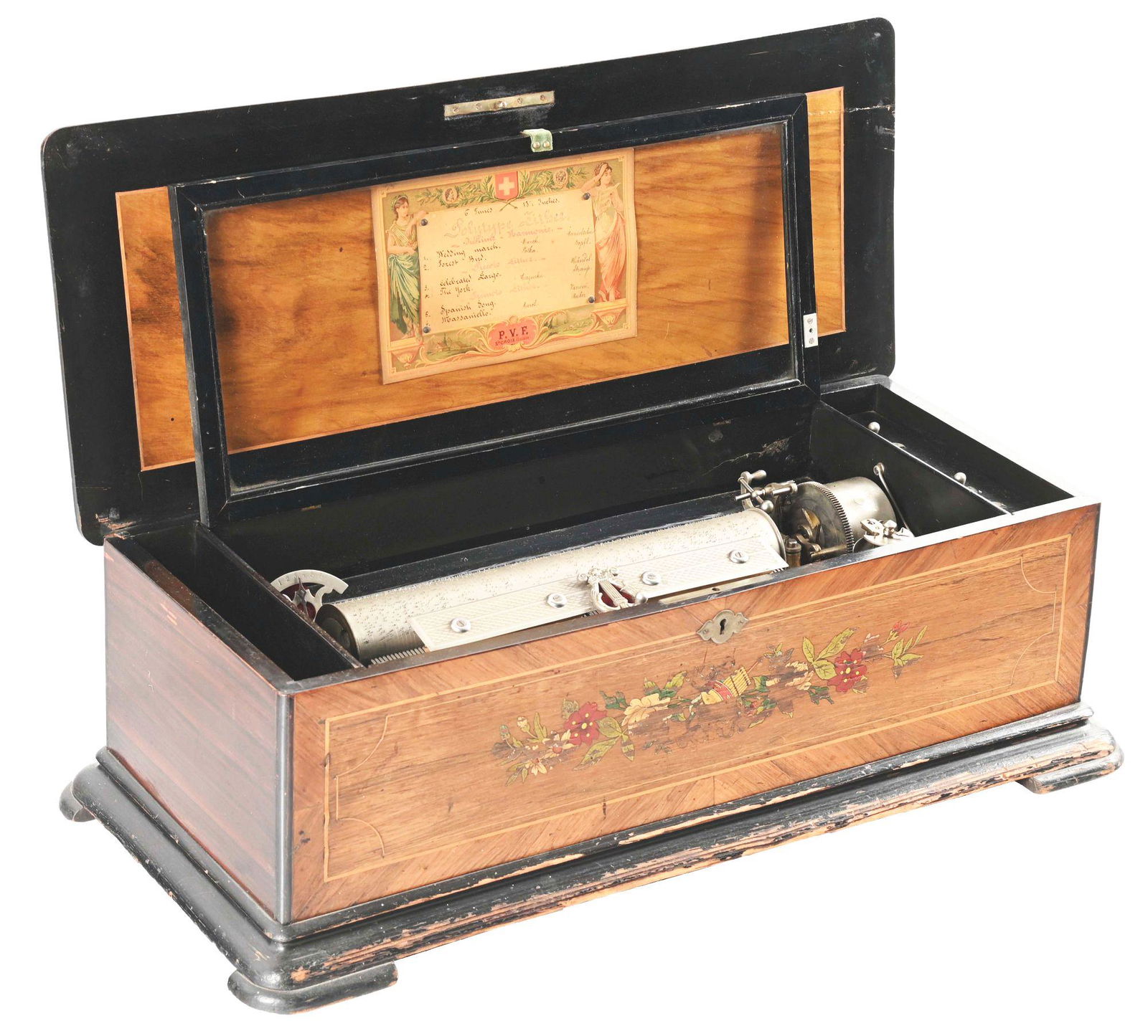 MERMOND POLYTYPE ZITHER MUSIC BOX. (1 of 10)
