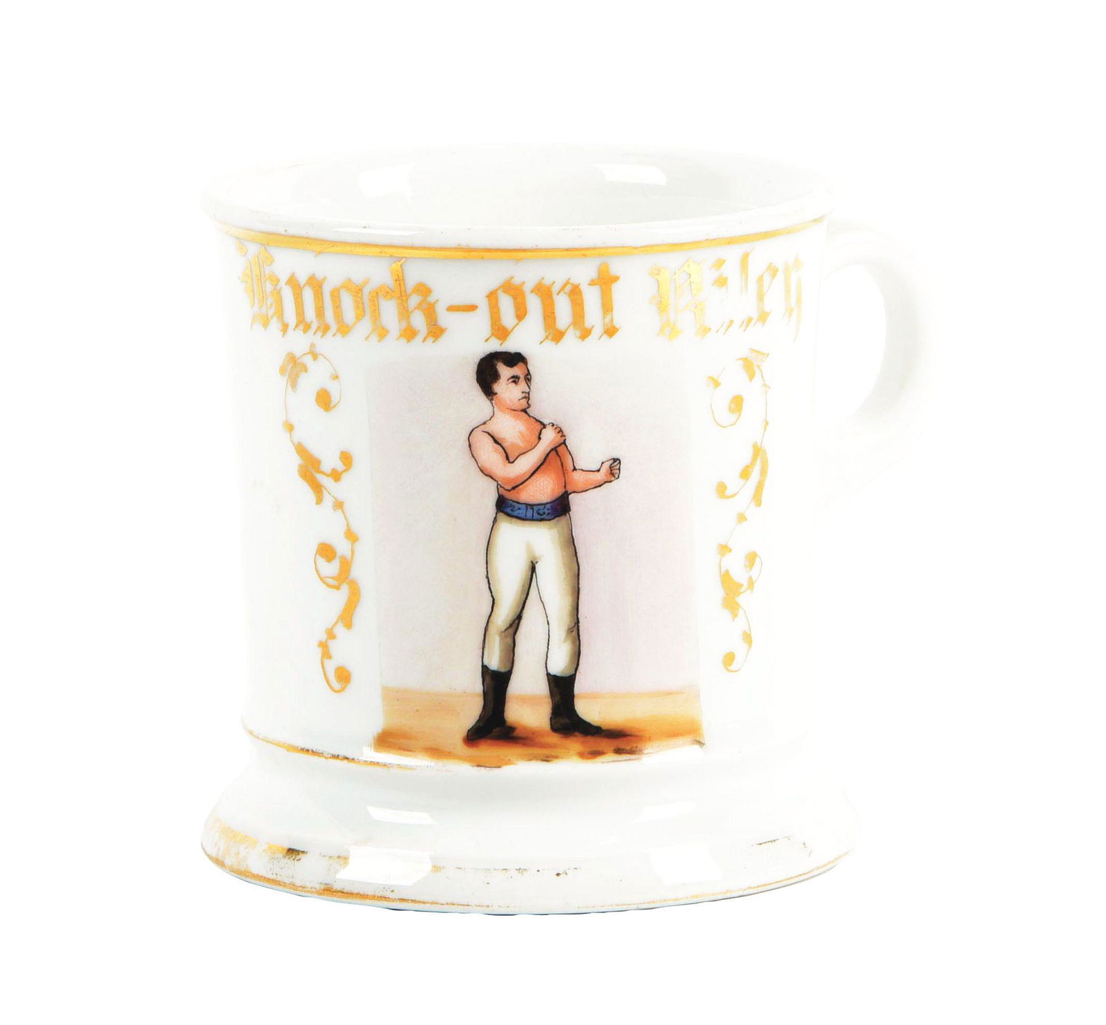 KNOCK-OUT RILEY BOXING SHAVING MUG. (1 of 5)