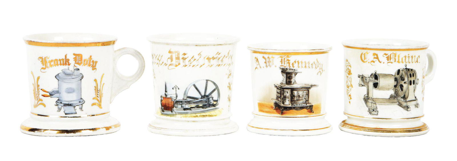 LOT OF 4: SHAVING MUGS. (1 of 5)