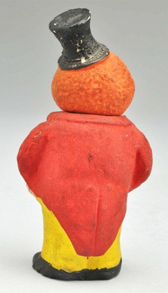 Composition Pumpkin Head Candy Container. - 2