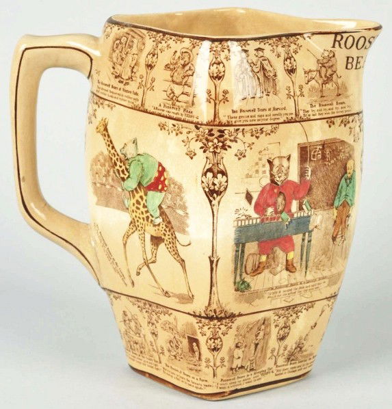 Buffalo Pottery Roosevelt Bears Milk Pitcher.: Description Staining but no damage. Condition (Excellent). Size 8" T.