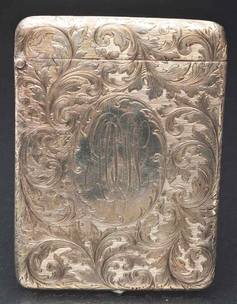 Victorian Calling Card Case.: Description Sterling silver. With initials. Condition (Excellent). Size 3 - 1/2" T.