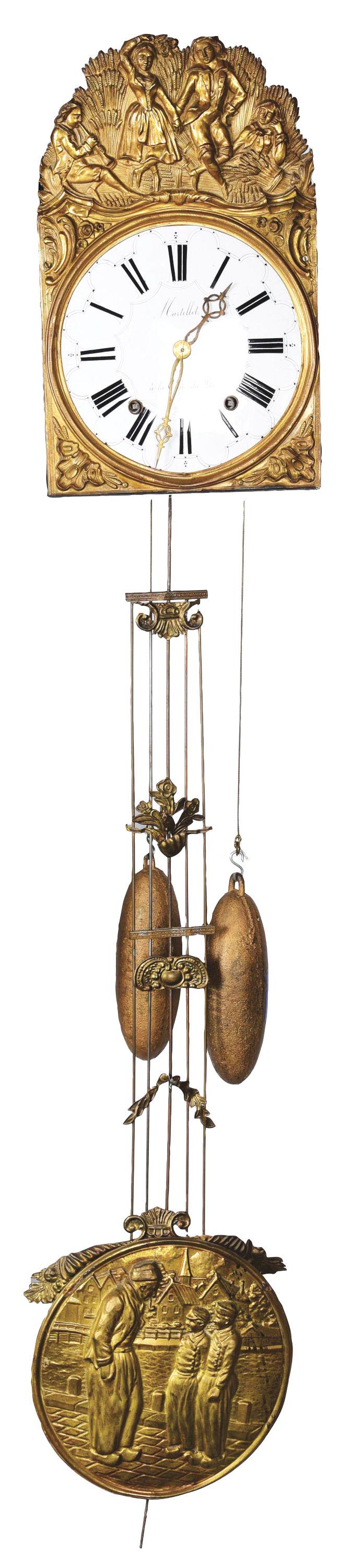 EARLY MARTELLET MORBIER CLOCK. (1 of 3)