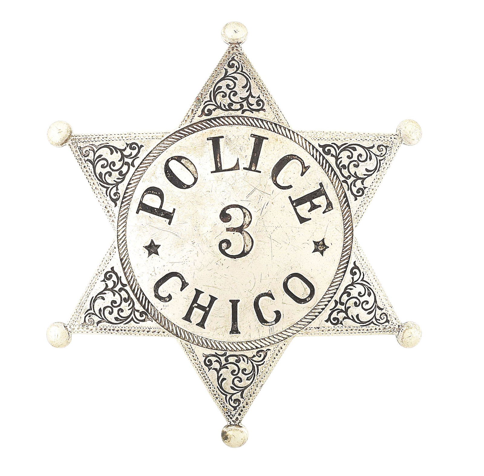 CHICO, CALIFORNIA POLICE  BADGE (1 of 2)