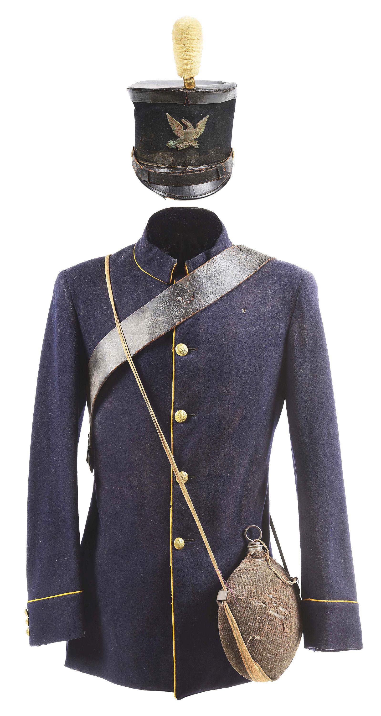 Civil War Union Uniform With Shako Hat Auction