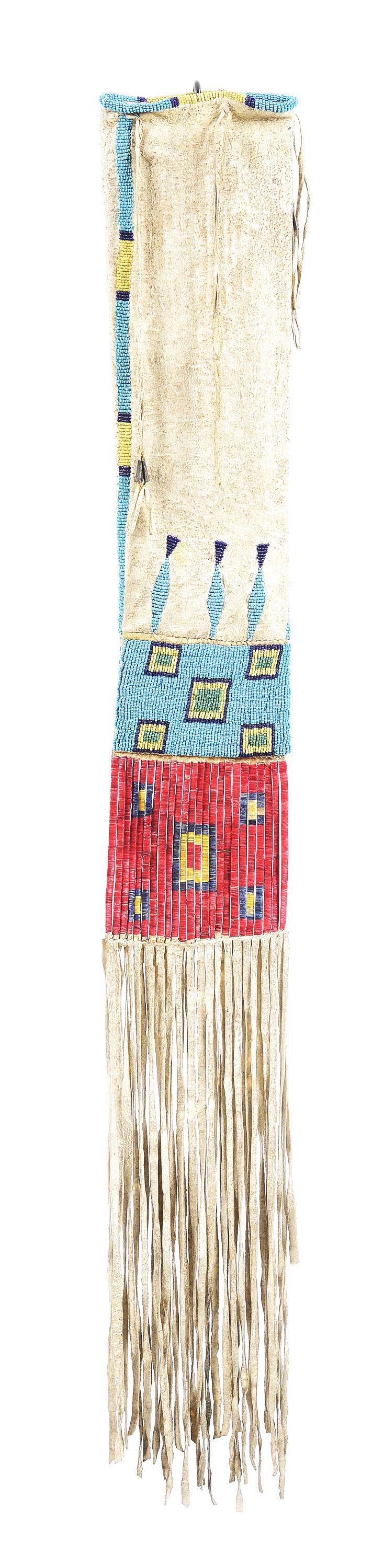 CHEYENNE BEADED AND QUILLED PIPE BAG (1 of 2)