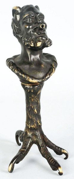Bronze Devil on Claw Cigar Lighter.: With lighting wand. Nice detail. Condition (Excellent). Size 9" T.