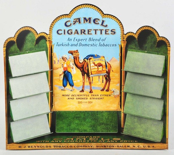 Camel Cigarettes Zippo Display.: Construction is tin litho. New in boxes. Condition (Near Mint Plus). Size 18" T.