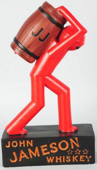 John Jameson Whiskey Robot Advertising Figure.: 1930s. Plaster. Condition (Excellent). Size 15" T.