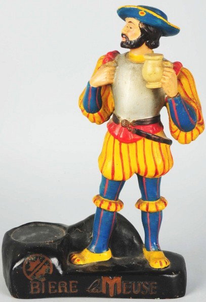 Biere La Meuse Bar Back Advertising Figure.: 1930s. Original finish. Condition (Excellent). Size 12" T.