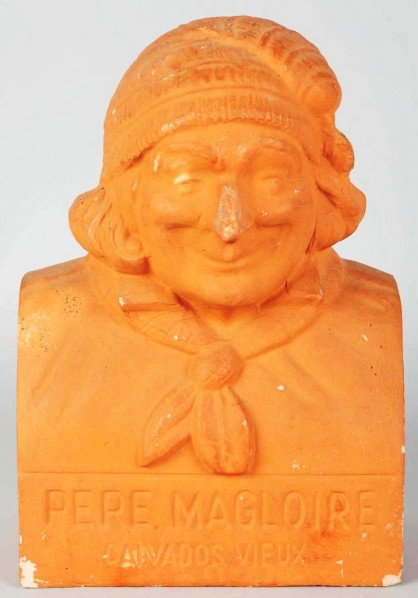 Pere Magloire Liquor Bar Back Advertising Figure.: 1930s. Plaster. Condition (Excellent). Size 13" T.