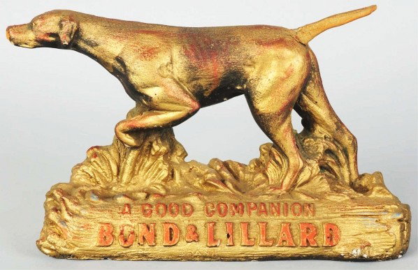 Bond & Lillard Whiskey Store Advertising Figure.: 1930s. Plaster. Condition (Excellent). Size 9" L.