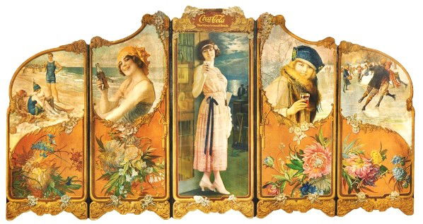 757: Scarce Coca-Cola Four Seasons Window Display.