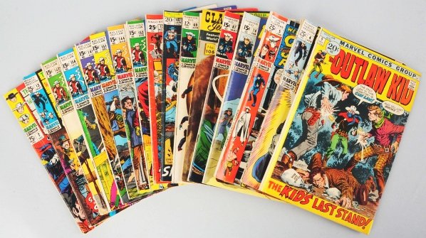 Lot of 75+ 1960s-70s Western Themed Comic Books.: This lot includes titles such as Rawhide Kid, Kid Colt Outlaw, Ringo Kid, and many others. Condition (Very Good - Fine).