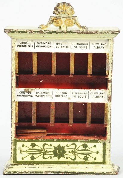 Hand-Painted Marklin Ticket Booth.: German. Stamped "Marklin" on bottom. Nice stenciling on side and comes with a couple original tickets. Some paint loss and wear to top and base and some paint flaking to back. Condition (Very Good). S