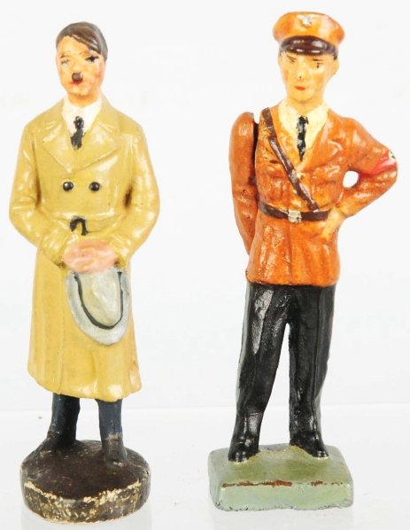 Lot of Elastolin Hitler & Lineol Goebbels.: Both figures have questionable paint. Condition (Very Good).