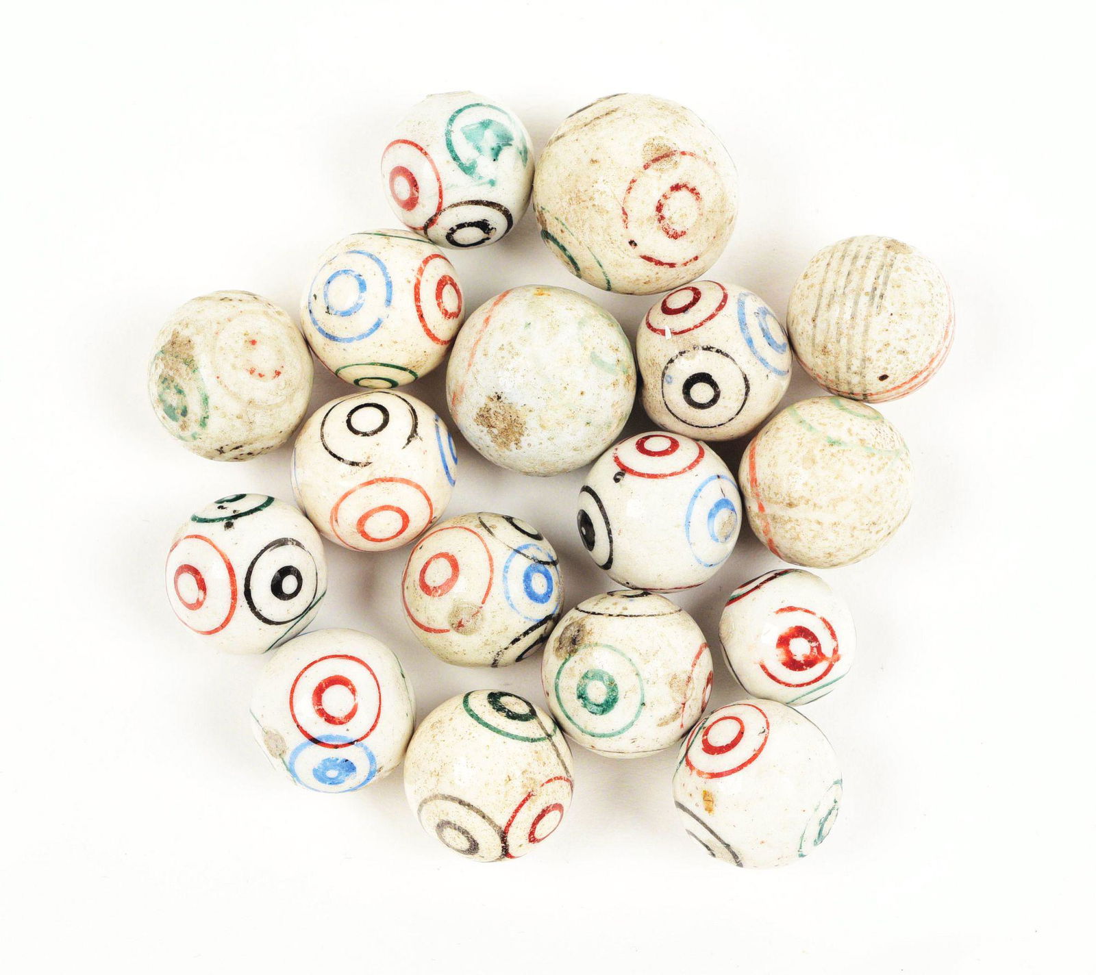 LOT OF 17: CHINA MARBLES. (1 of 1)