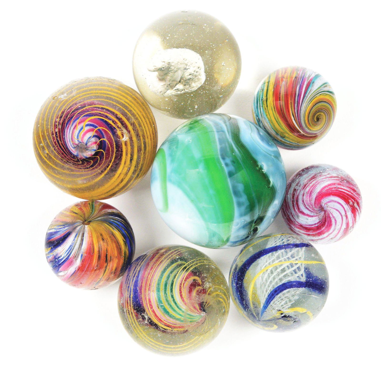 LOT OF 8: MARBLES. (1 of 1)