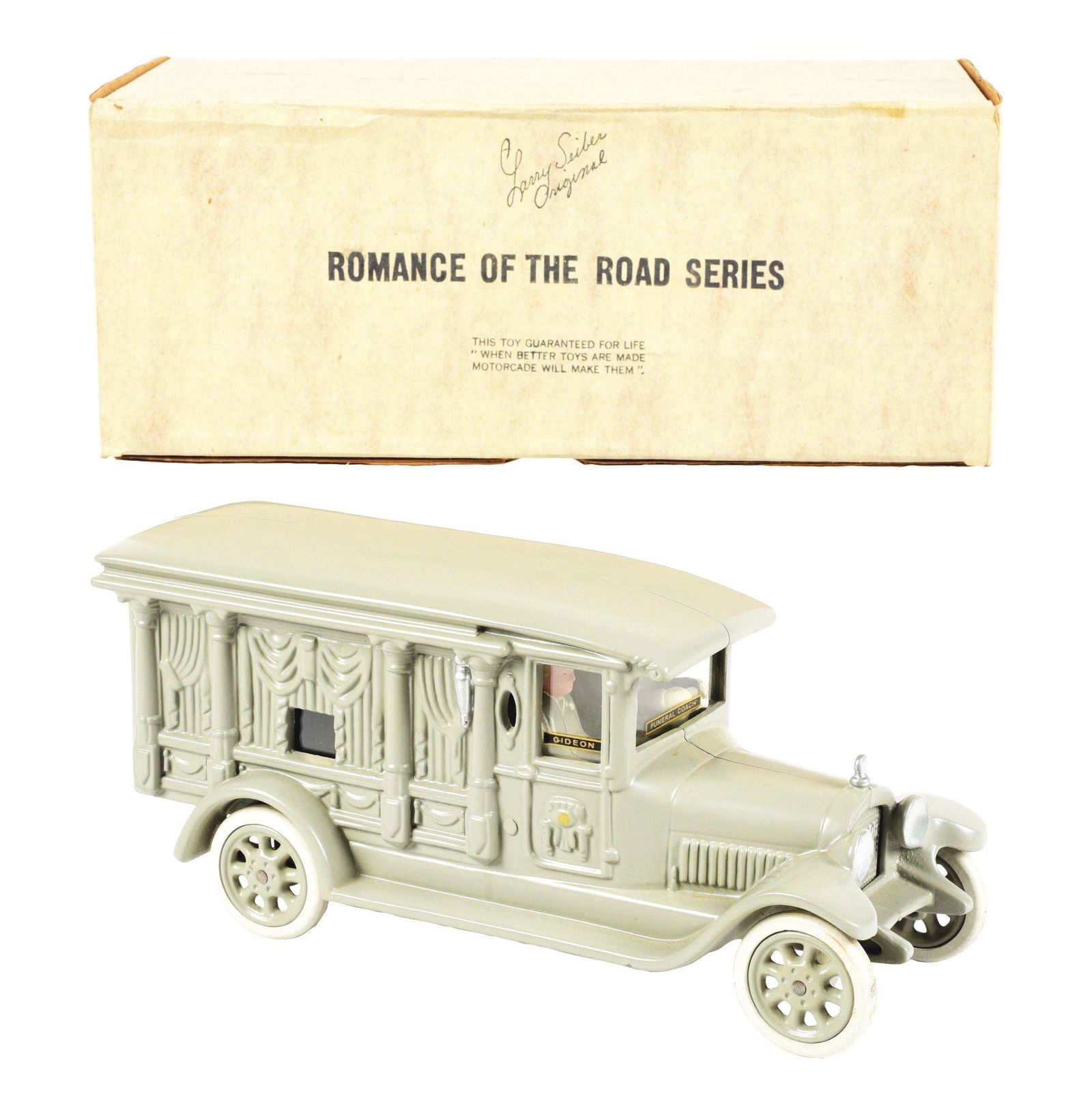 MOTORCADE CAST IRON HEARSE W/ ORIGINAL BOX. (1 of 3)