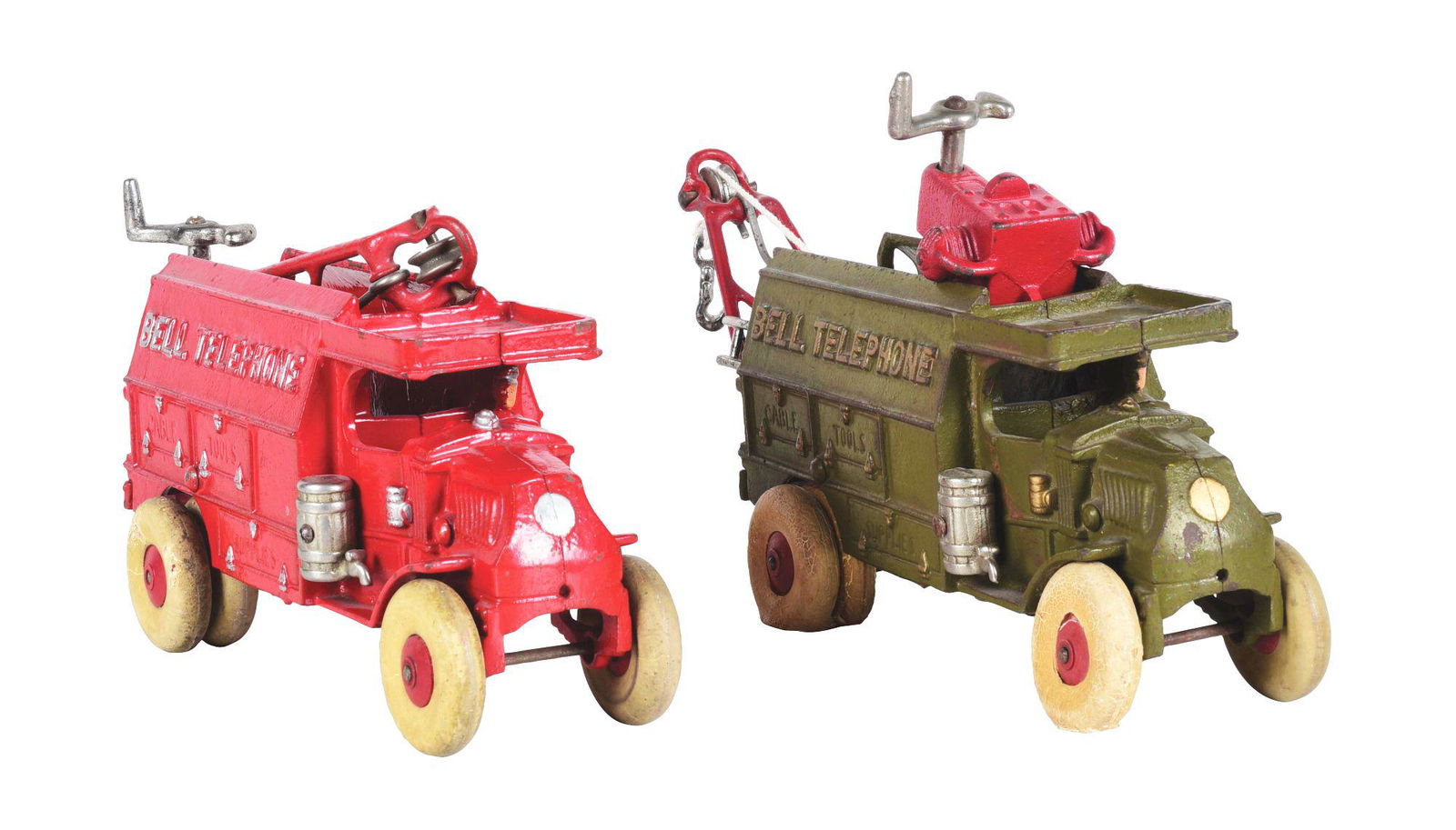 LOT OF 2: PAIR OF BELL TELEPHONE TRUCKS. (1 of 5)