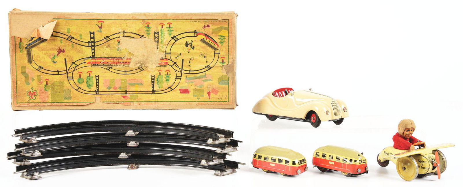 LOT OF 3: GERMAN TIN LITHO WIND-UP TOYS. (1 of 2)