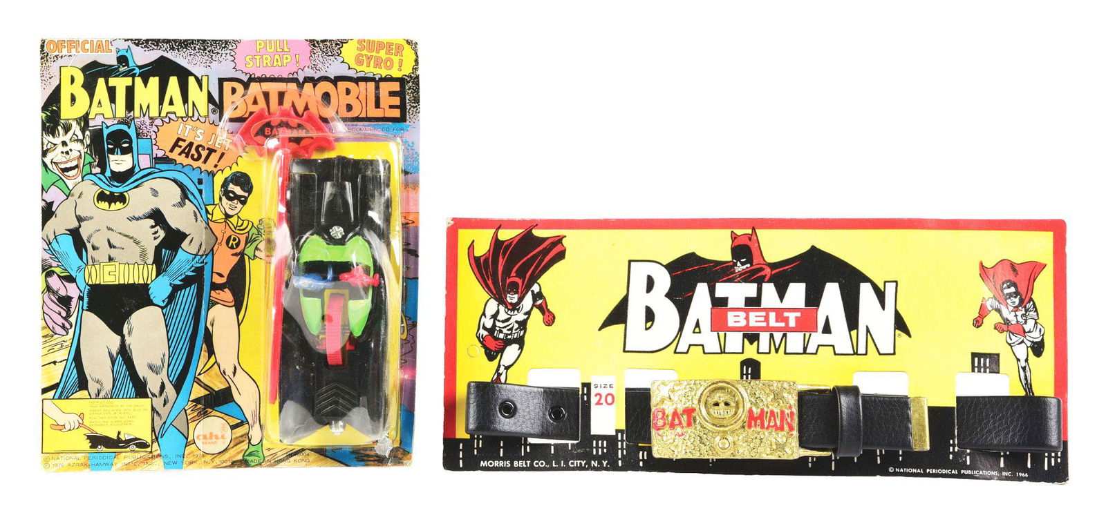 LOT OF 2: NICE EARLY 1960'S BATMAN TOY LOT. (1 of 2)