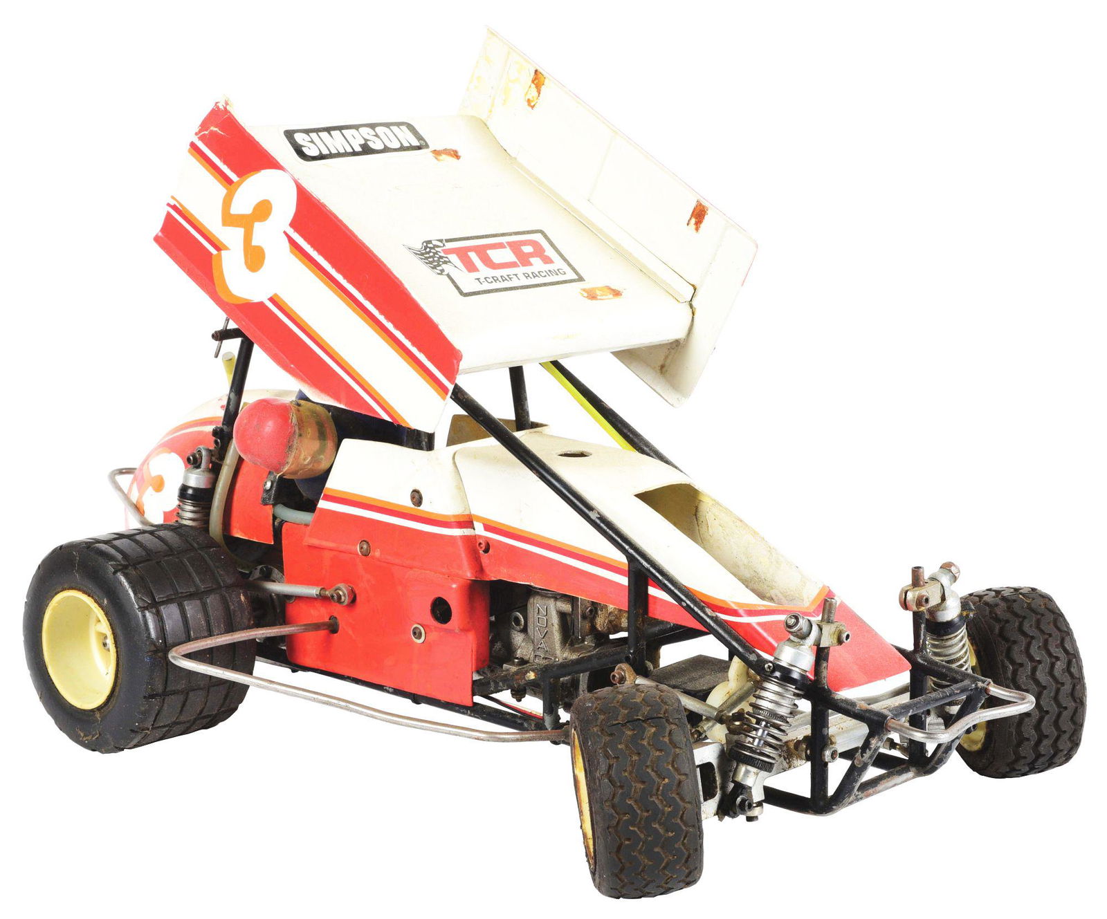 MORE CONTEMPORARY NO. 3 GAS POWERED RACECAR. (1 of 3)