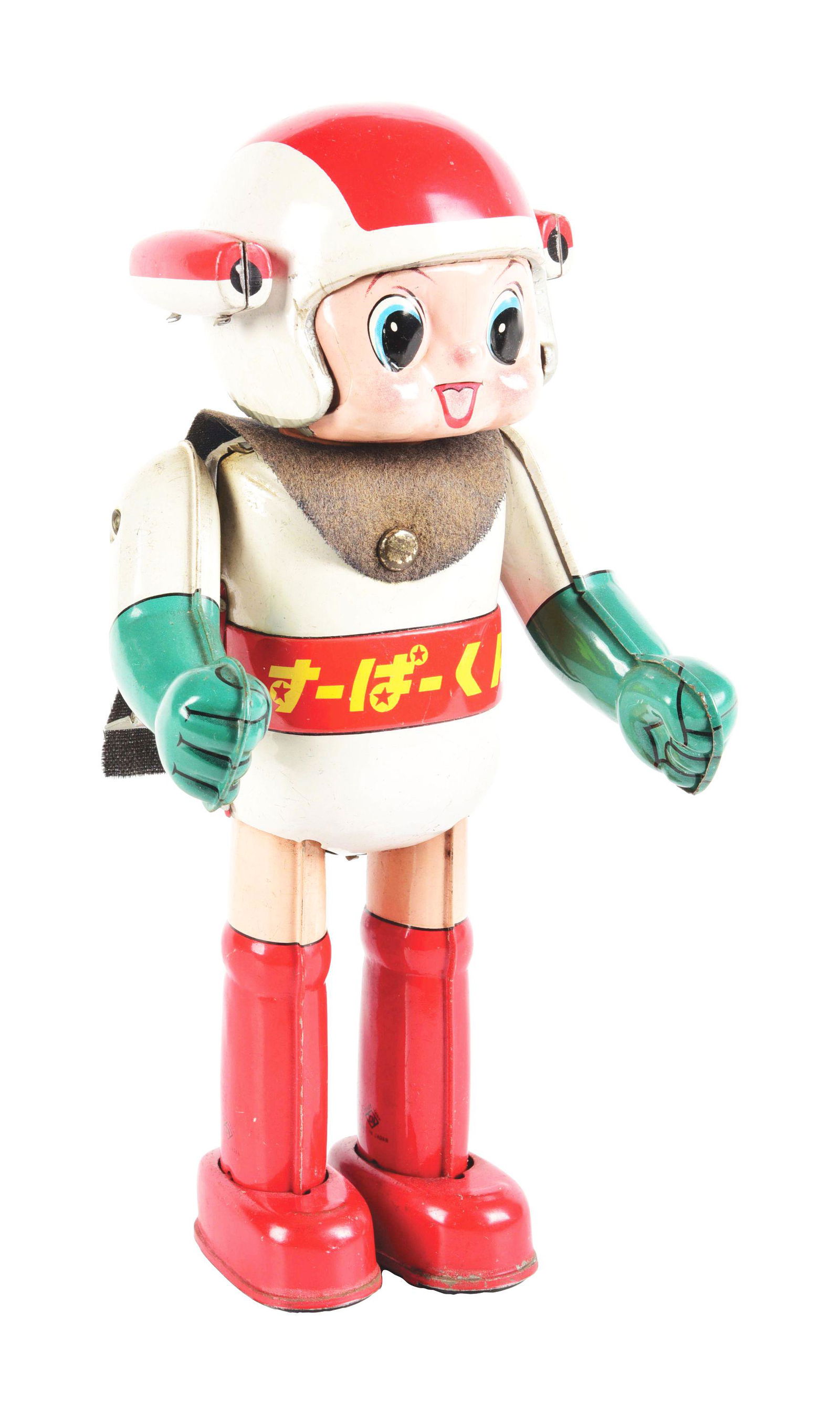 JAPANESE TIN LITHO NOMURA COMICNNKUN WALKING FIGURE. (1 of 4)