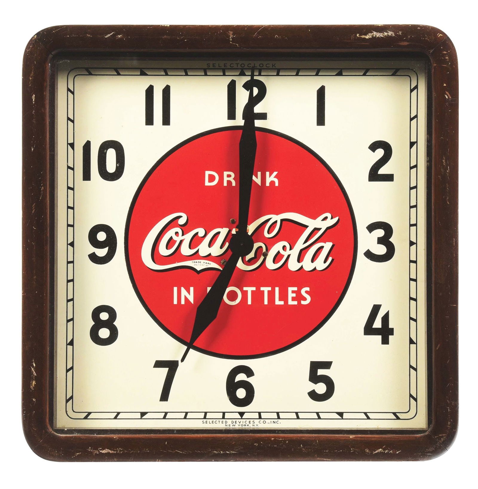 DRINK COCA-COLA SELECTO CLOCK. (1 of 2)