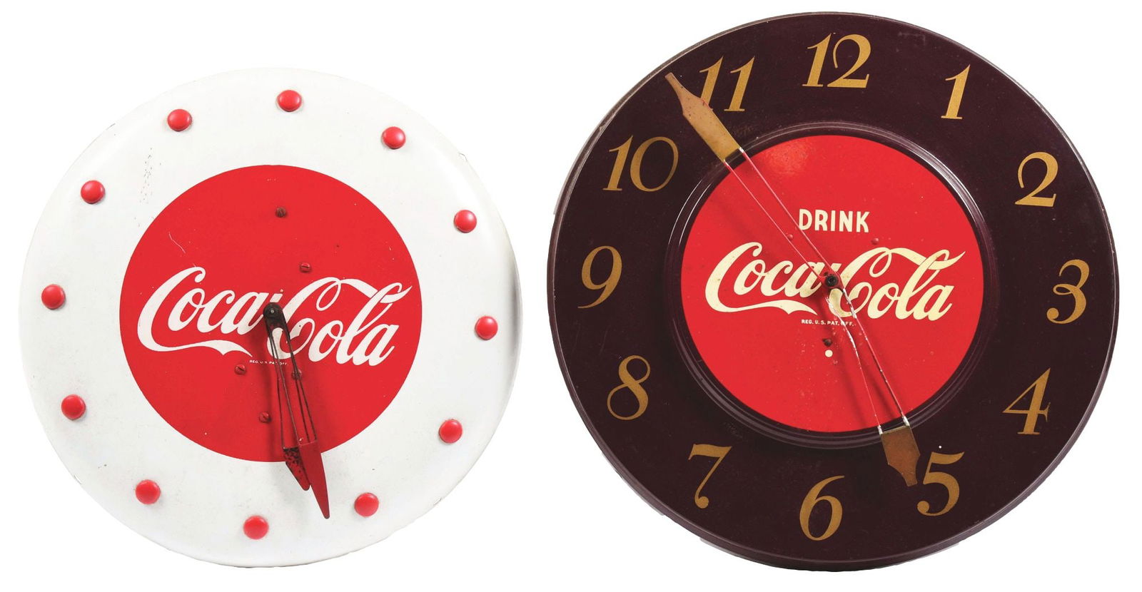 COLLECTION OF 2 COCA-COLA CLOCKS. (1 of 2)