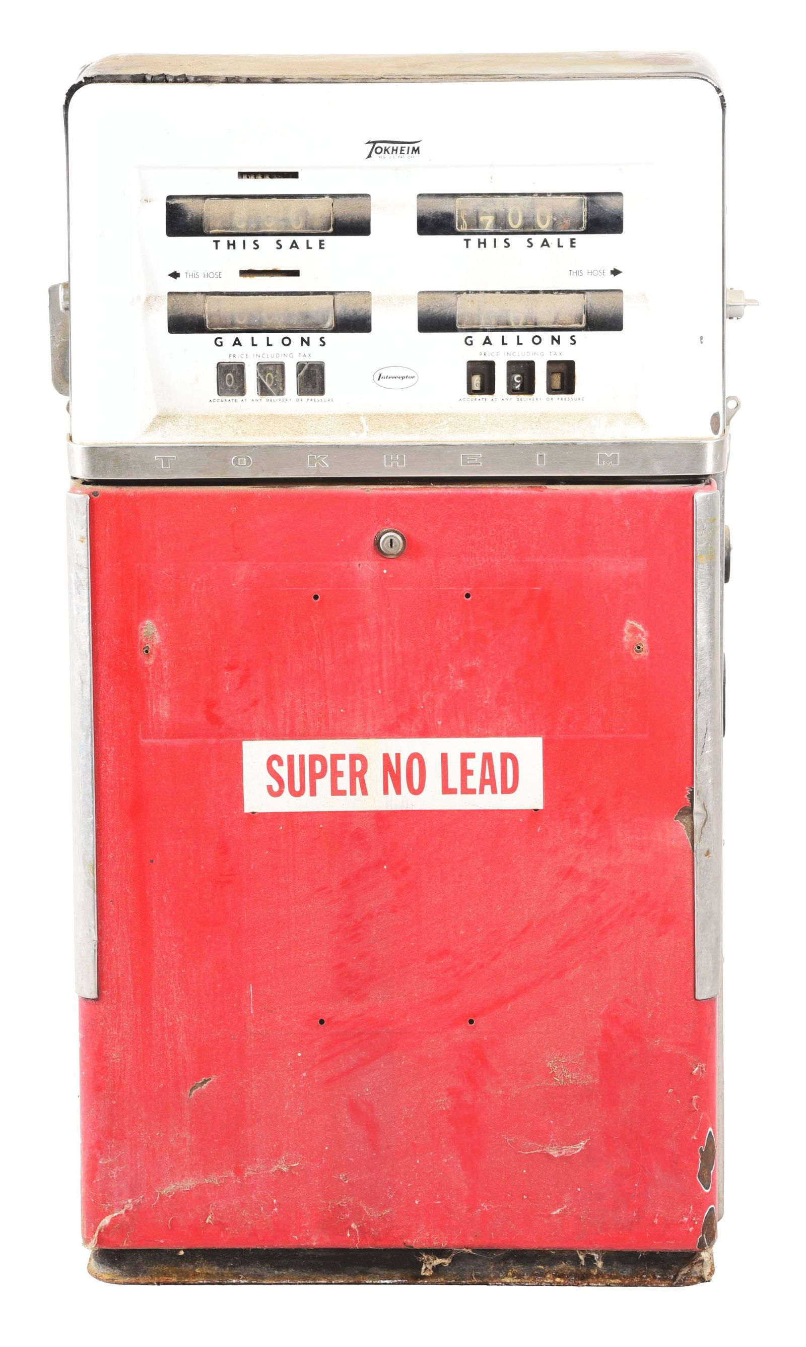 TOKHEIM MODEL #448 "INTERCEPTOR" TWIN GAS PUMP. (1 of 6)