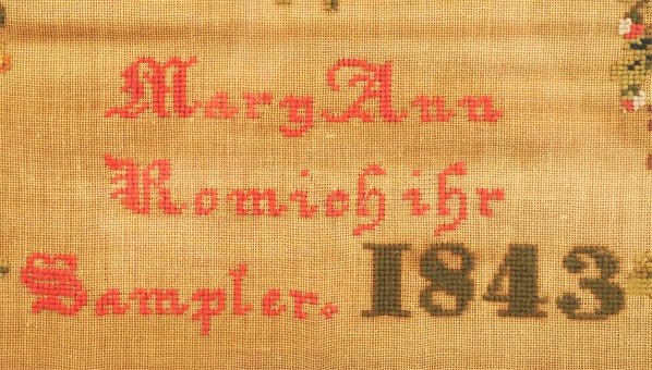 Needlepoint Sampler Dated 1843. - 2