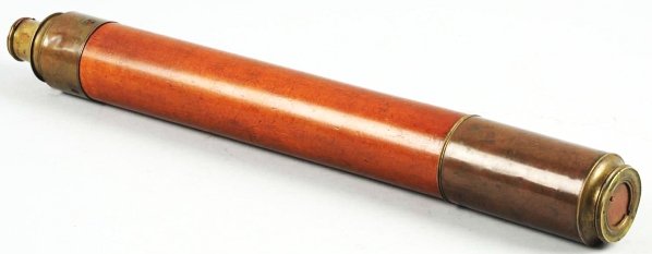Brass & Wooden Telescope.: Circa 1880. Possibly English. Brilliant day and night. Condition (Excellent). Size 21" L.