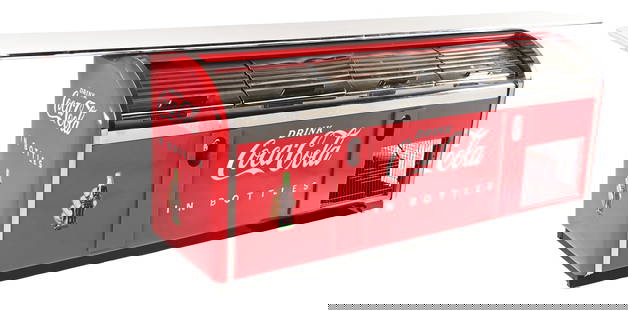 VICTOR BRAND FOUR DRAWER COCA COLA COOLER W/ BAR ATTACHMENT.: An outstanding restoration has been done to this Victor Four Drawer Coca-Cola Cooler & Bar showing formica bar attachment with chrome trim. CONDITION: Bar is in outstanding condition throughout showin