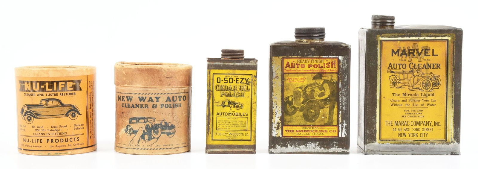COLLECTION OF 5: AUTOMOTIVE CLEANER & POLISH CANS. (1 of 4)