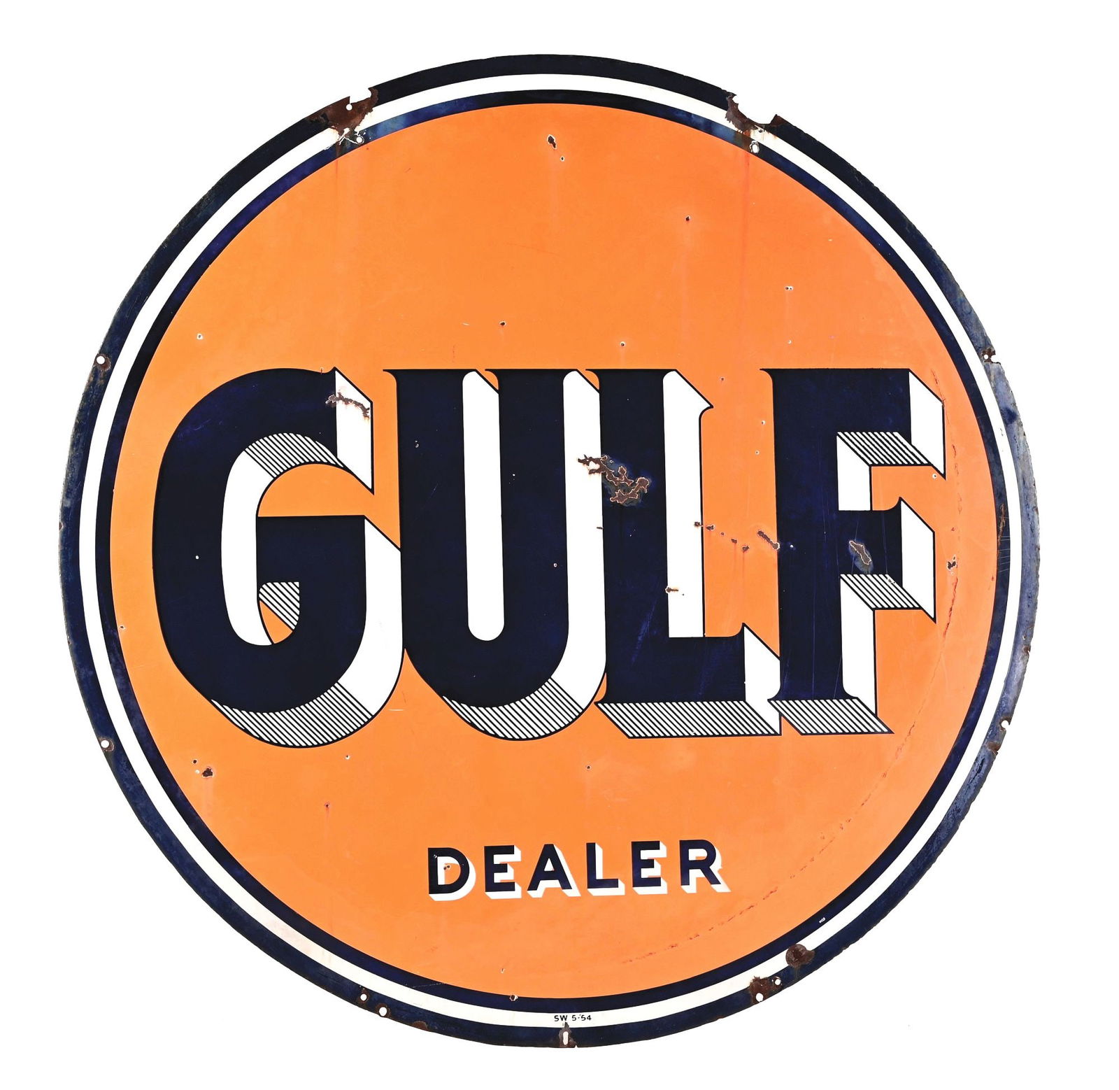 GULF DEALER SERVICE STATION IDENTIFICATION SIGN. (1 of 4)
