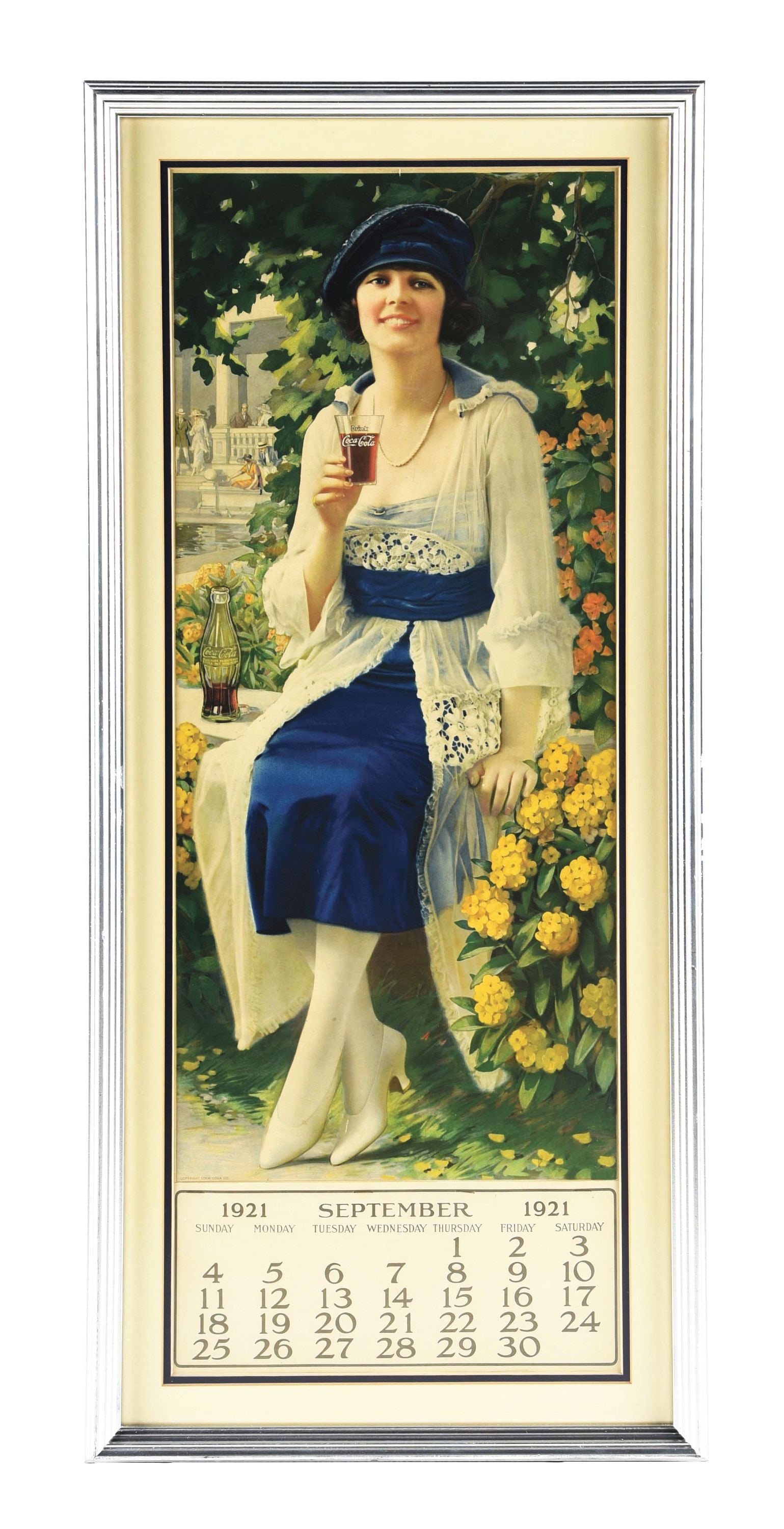 DRINK COCA-COLA PAPER LITHOGRAPH CALENDAR. (1 of 2)