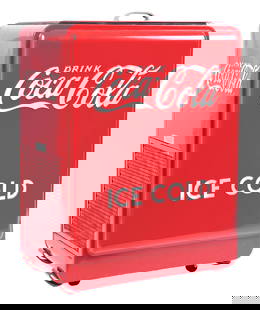 COCA-COLA COOLER JR. WESTING HOUSE COOLER.: A nice example of this cooler from Coca-Cola, featuring the iconic embossed logo. CONDITION: Color and shine is good with only minor wear. This piece is a recent production and is not from the 1930s;