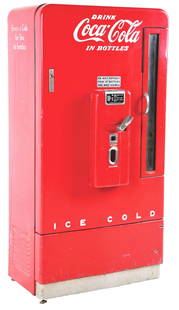 10¢ VENDO MODEL 110 COCA-COLA VENDING MACHINE.: C. 1954 Vendo Manufacturing Co. Kansas City MO. This is a Vendo model 110, which means it held 110 bottles. 10¢ operation in original paint and condition. These machines are great for vending lon