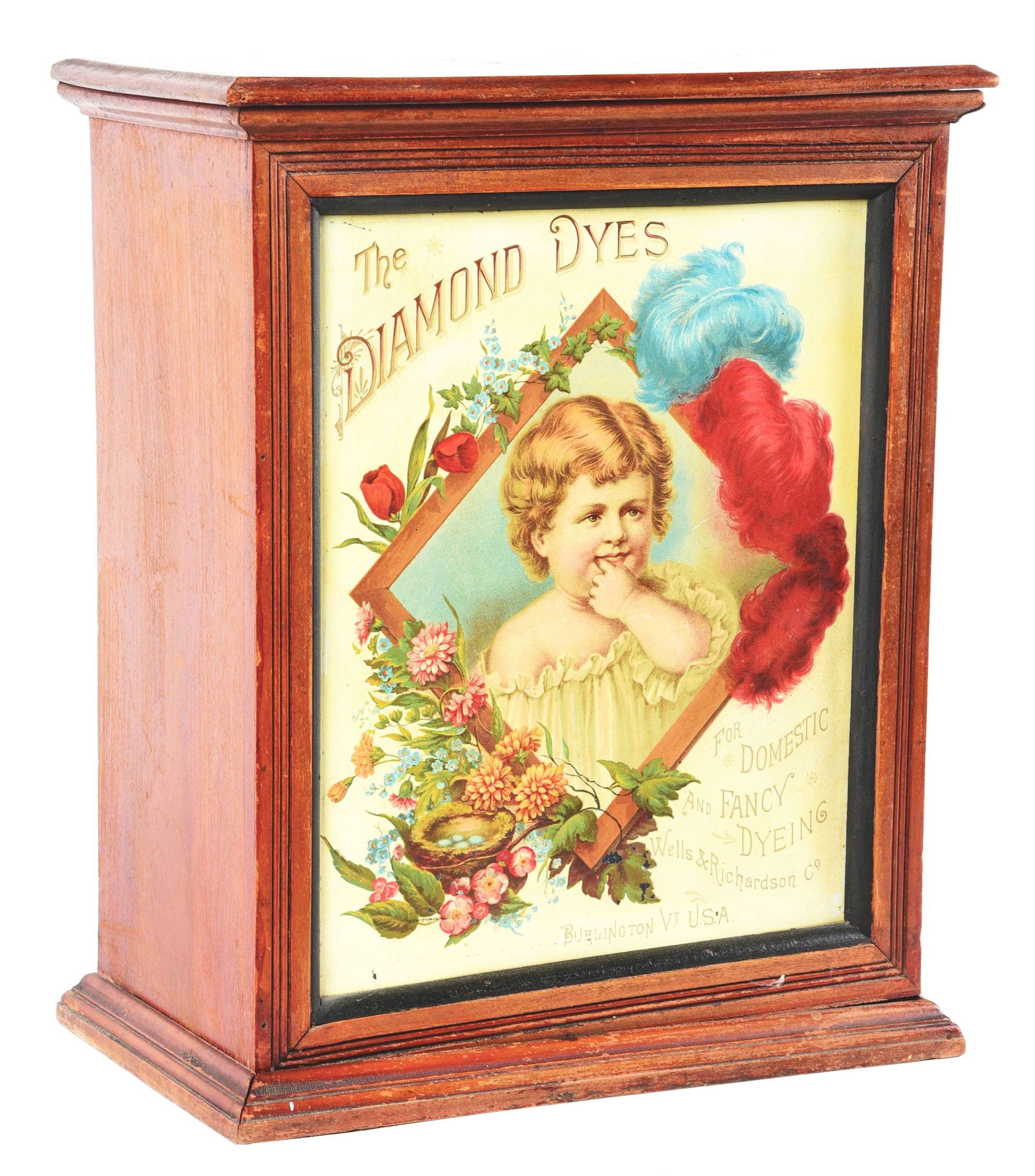DIAMOND DYES CABINET W/ YOUNG GIRL GRAPHIC. (1 of 5)