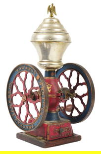 CHARLES A PARKER MODEL 250 ANTIQUE COFFEE GRINDER.: C. 1897. Charles A Parker Co. Meriden Ct. A wonderful example of an early country store coffee grinder by a very desirable make. Chas. A. Parker manufactured this cast iron coffee grinder in 1897. CON
