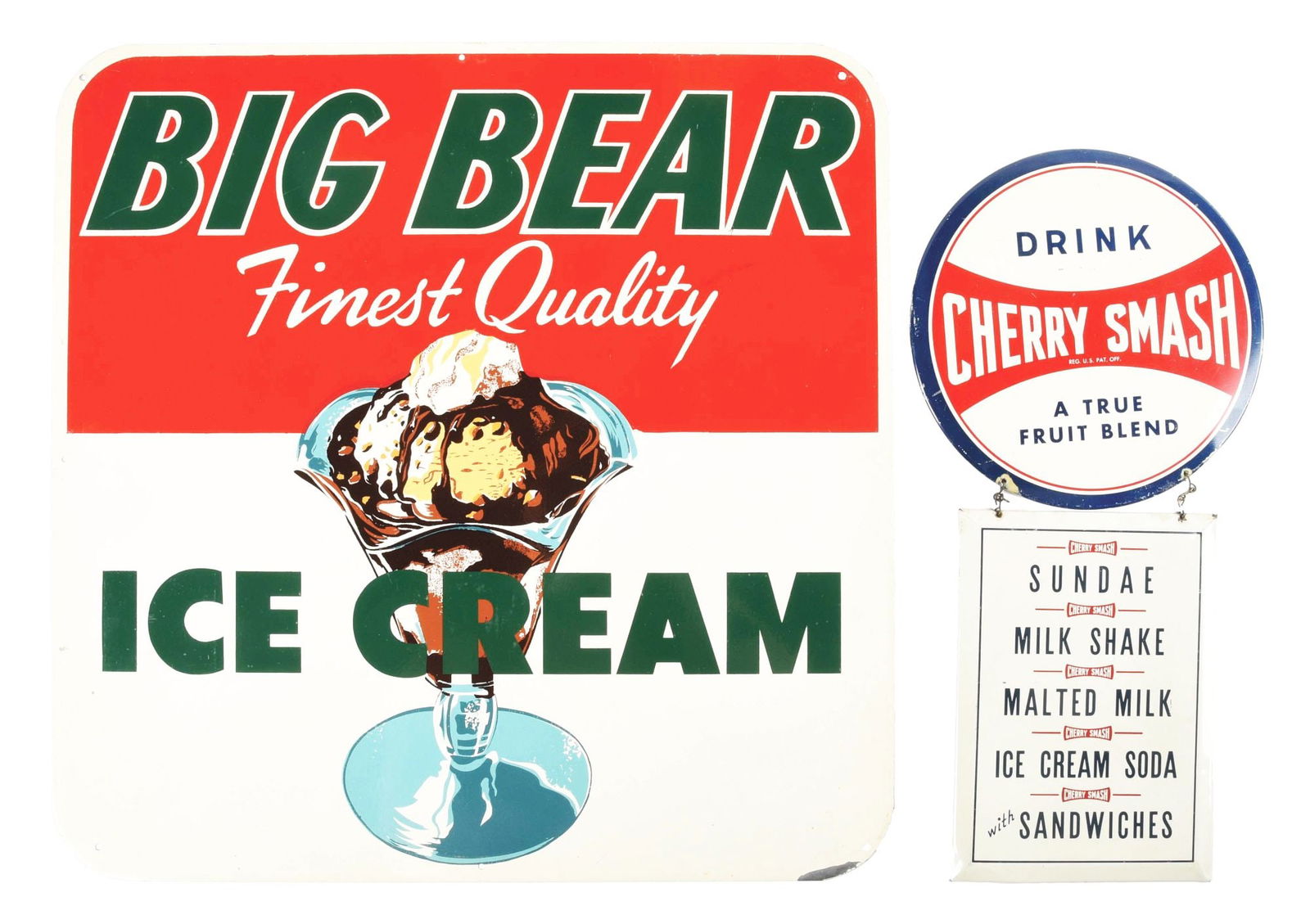 COLLECTION OF 2: ADVERTISING SIGNS. (1 of 3)